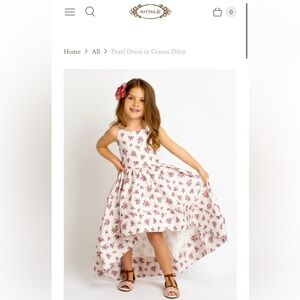 Joyfolie pearl dress in cream ditzy
